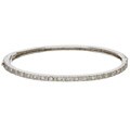 Sterling Silver 7 inch CZ Bangle Bracelet