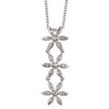 Sterling Silver Cubic Zirconia Daisy Necklace