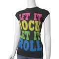 Juniors Vintage Print Let it Rock T-Shirt