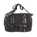 Prada Logo Jacquard Canvas Flap Messenger Bag