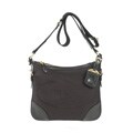 Prada Logo Jacquard Canvas Messenger Bag