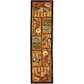 Gone Fishing Hand-hooked Rug (2'6 x 6')