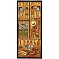 Hand-hooked Gone Fishing Rug (2'6 x 4')