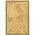Hand-hooked Eden Rug Light Brown (1'8 x 2'6)
