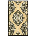 Majestic Hand-hooked Ivory/ Blue Rug (2'9 x 4'9)