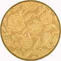Hand-hooked Eden Light Brown Wool Rug (5'6 Round)