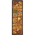 Hand-hooked Gone Fishing Wool Rug (2'6 x 8')