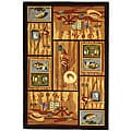 Hand-hooked Gone Fishing Rug (8'9 x 11'9)