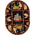 Hand-hooked Explorer Black Wool Rug (4'6 x 6'6)