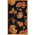 Autumn Leaves Hand-hooked Wool Rug (2'9 x 4'9)