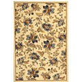 Hand-hooked Garden Ivory Rug (5'3 x 8'3)