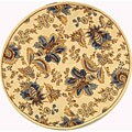 Hand-hooked Garden Ivory Rug (5'6 Round)