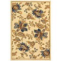 Hand-hooked Ivory Garden Rug (3'9 x 5'9)