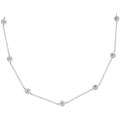 14k White Gold 1/2ct TDW Diamond Stations Necklace (G-H, S12)