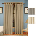 Presentation Beige Tab Top Curtain Panel Pair