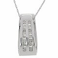 14k White Gold 1/4ct Diamond Slide Pendant