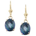 14k Gold Neptune Garden Topaz Leverback Earrings