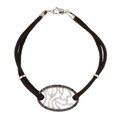Sterling Silver Black and White CZ Bracelet