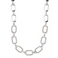 Sterling Silver Cubic Zirconia Link Necklace