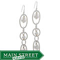 Sterling Silver White FW Pearl Link Earrings (5.5 mm)