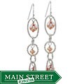 Sterling Silver Pink FW Pearl Link Earrings (5.5 mm)