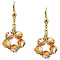 Goldfill Golden Bronze Crystal Circle Earrings
