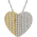 14k Gold 1/4ct TDW Diamond Heart Necklace (H-I-J, I1-2)