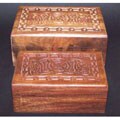 Handcrafted Sinuous Shisham Wood Box Set (India)