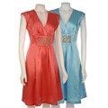Vertigo Women's Sleeveless Surplice Silk Dress