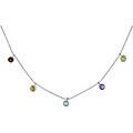 14k Gold Multi-gemstone Cleopatra-style Necklace