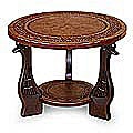 'Queen Sofia' Cedar and Leather Table (Peru)