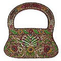 'Emerald Sparkle' Silk Handbag (India)