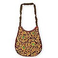 'Wine Garden' Silk Handbag (India)