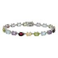Sterling Silver Multiple Gemstone Bracelet