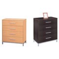 Modern 4-drawer Wood/ Metal Chest