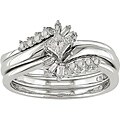 14k White Gold 1/3ct TDW Diamond Bridal Ring Set