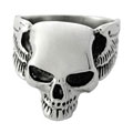 Stainless Steel Polished Skull Ring