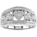 14k White Gold Diamond Heart Ring (IJ, I2-I3)