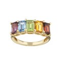 14k Yellow Gold Multiple Gemstone Ring