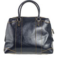 Fendi Large Navy Patent Leather Zip Tote