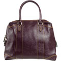 Fendi Large Plum Patent Leather Zip Tote