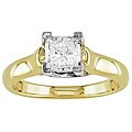 14k Gold 1ct TDW Princess-cut Lucida Diamond Ring