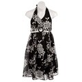 Hype Girl's Black/ White Floral Halter Dress