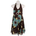 Hype Girl's Floral Print Halter Dress with Self Belt