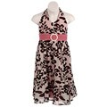 Hype Girl's Black/ Pink Floral Halter Dress