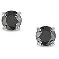 14k Gold 1ct TDW Black Diamond Stud Earrings
