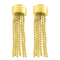 14k Yellow Gold 4-layers and 6-string Earrings
