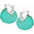 Sterling Silver Turquoise Hoop Earrings