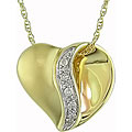 10k Yellow Gold .025ct Diamond Heart Pendant