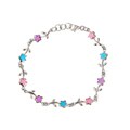 Sterling Silver 7-inch Floral Bracelet